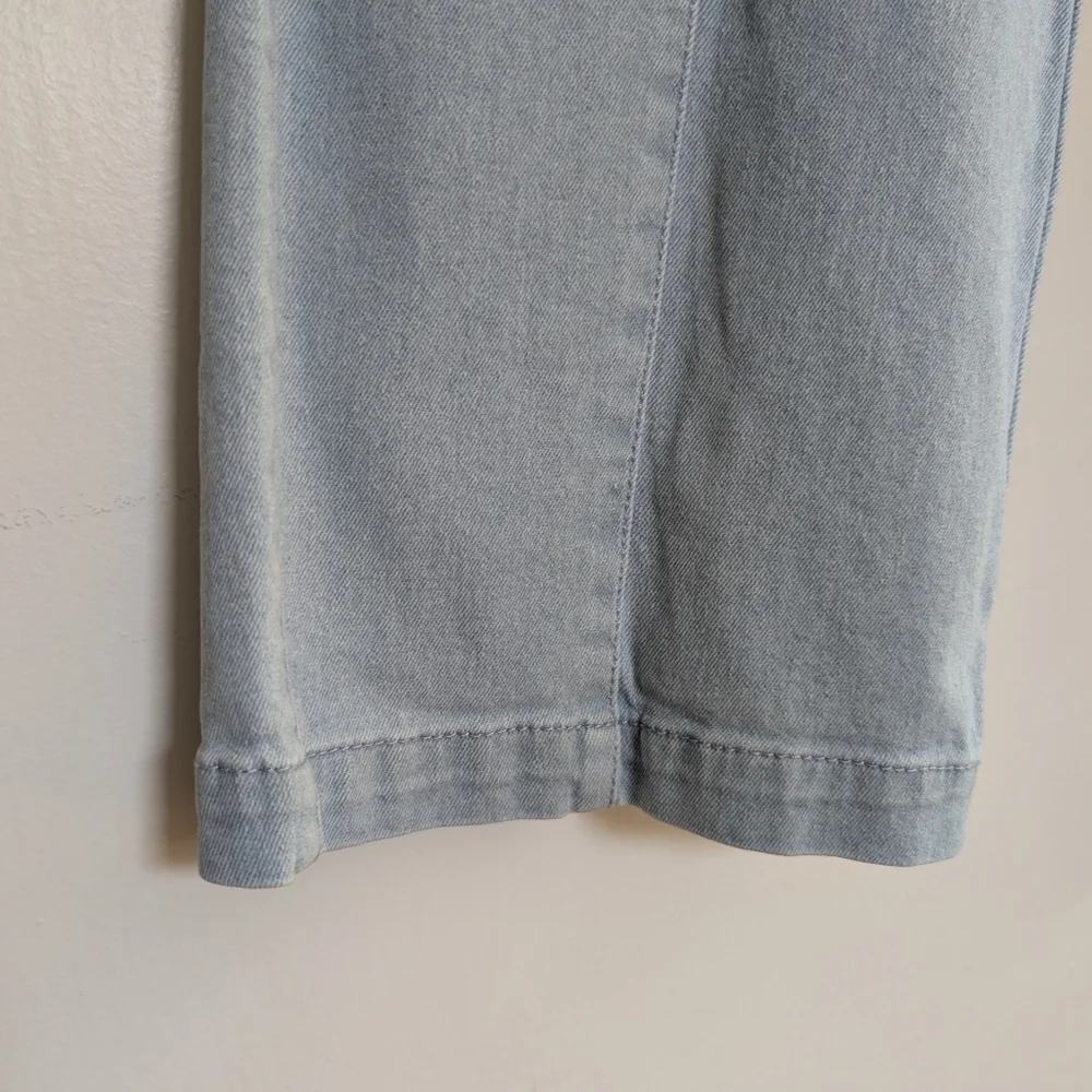 Adidas Always Original Denim Track Pants Jeans Wide Leg Light Blue Wash Small - Picture 17 of 17